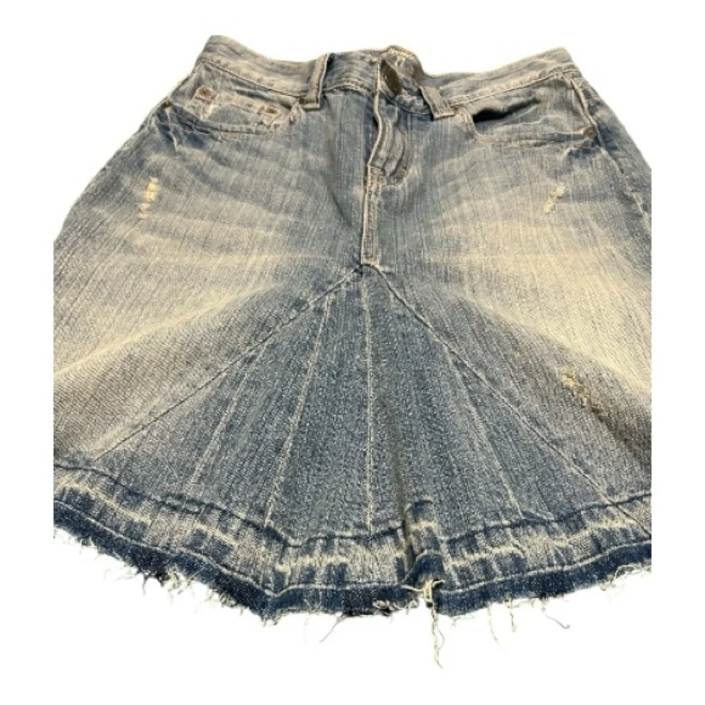 Sister moon Jeans, Blue Distressed Mini Skirt - Picture 2 of 9